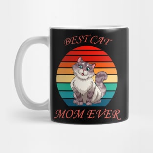 Vintage Best Cat Mom Ever Cat Mama Mother Gift for Women Mug